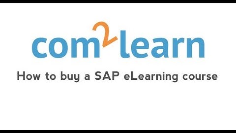 SAP eLearning online training - Buying a SAP course
