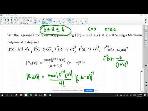 Lagrange Error Bound