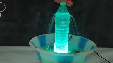 How to make Tabletop Fountain with plastic bottle and Led very easy and fast / DIY