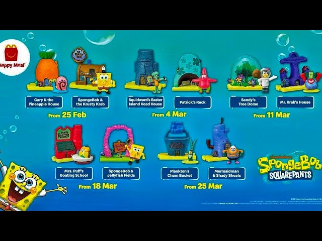 McDonald' Happy Meal SpongeBob SquarePants 2021 UK 'Mrs Puff's Boating School'