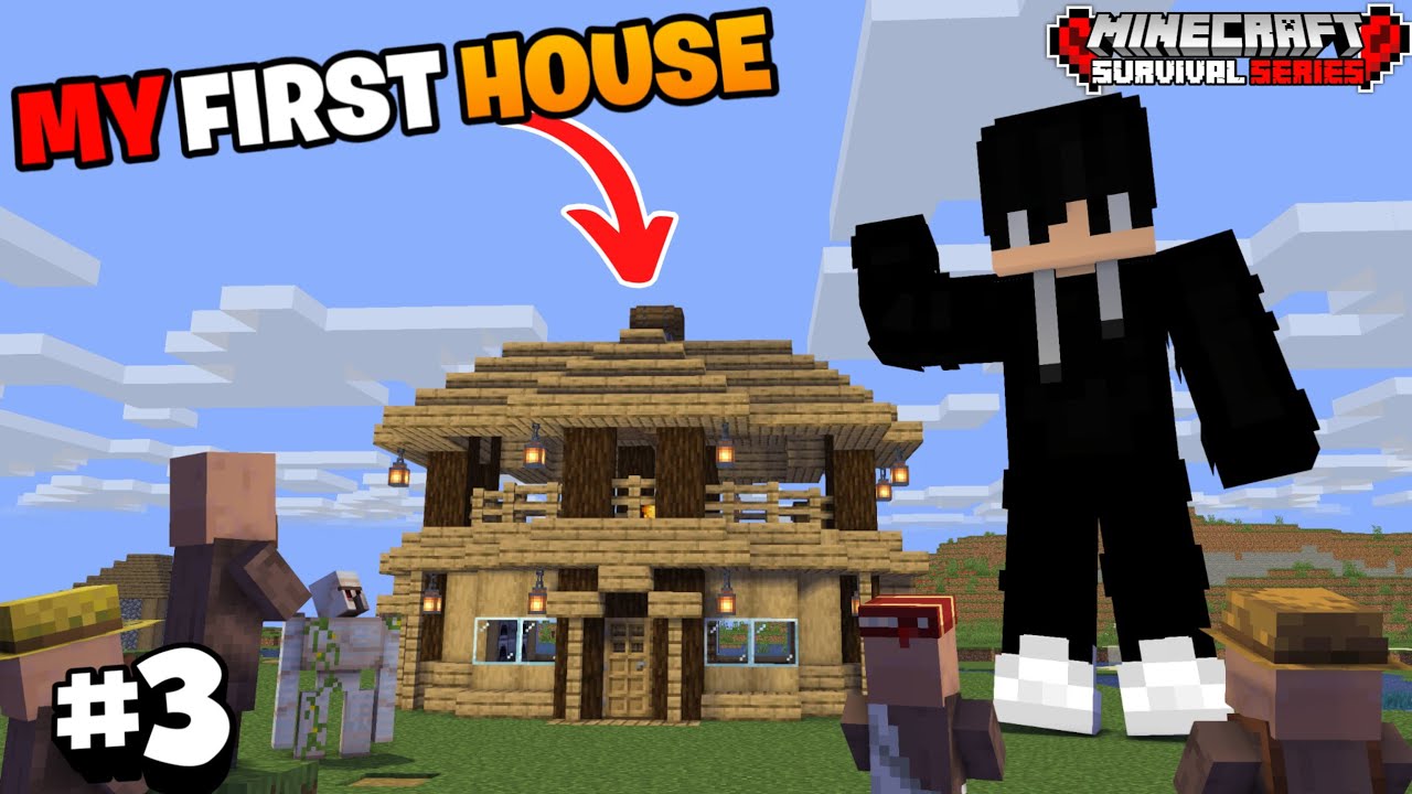 MY FIRST HOUSE In Minecraft PE Survival Series | EP-3 Hindi - YouTube