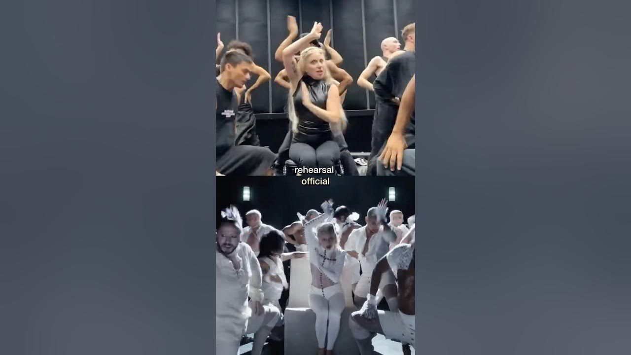 Lady Gaga rehearsal VS official for abracadabra Lady Gaga rehearsal VS official for abracadabra