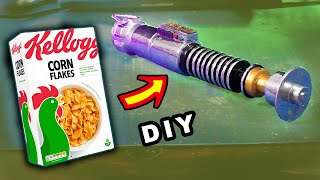 Amazing Luke Skywalker's lightsaber out of a cereal box - TUTORIAL!