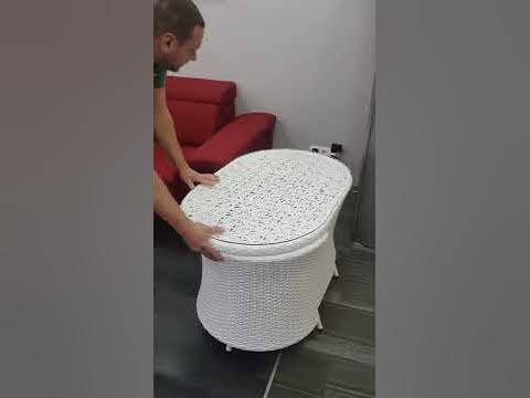 Стол журнальный из ротанга - YouTube