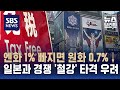 원화보다 더 빨리 떨어지는 엔화 가치…수출 경쟁력 얼마나 떨어질까? / SBS / 편상욱의 뉴스브리핑