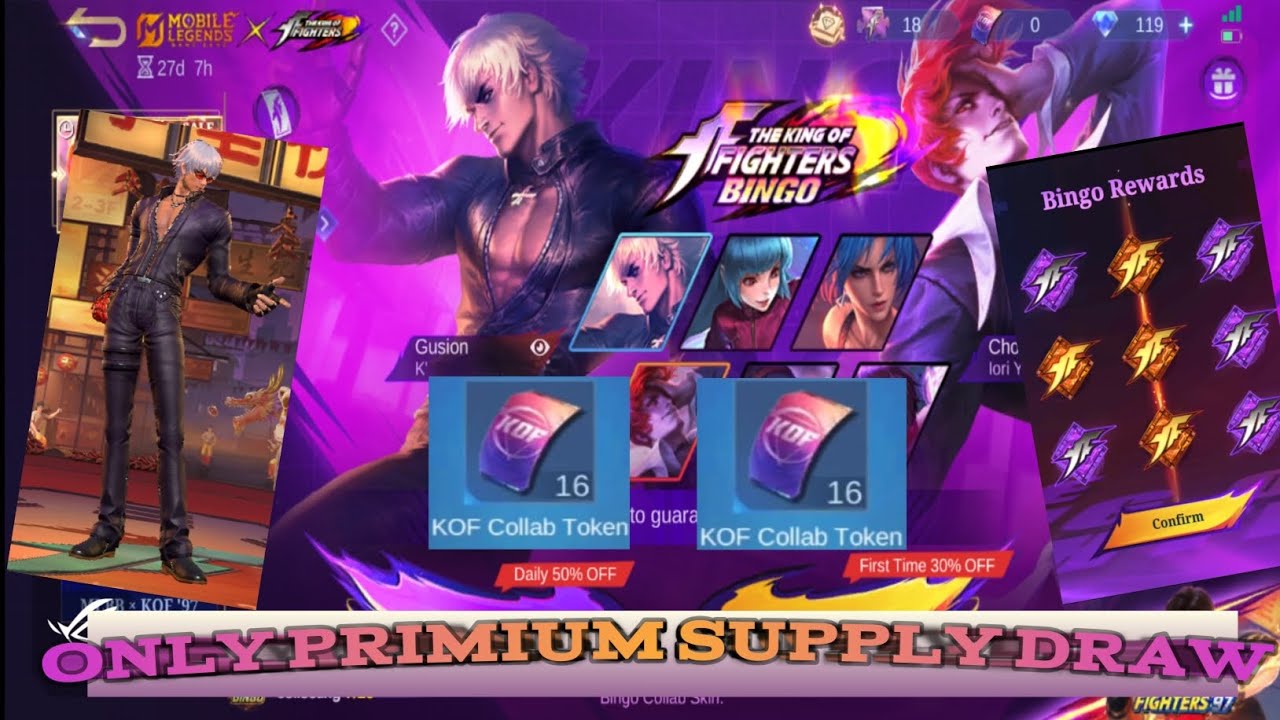 KOF BINGO & KOF'97  DRAW CHEAPEST ❗❗UNDER 500💎 DIAMOND 💎 I BOUGHT GUSION 🔥 LUCKIEST DRAWS