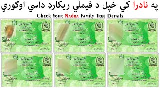 په نادرا کي خپل د فيملي ريکارډ داسي اوګوري | Check Your Nadra Family Tree Details