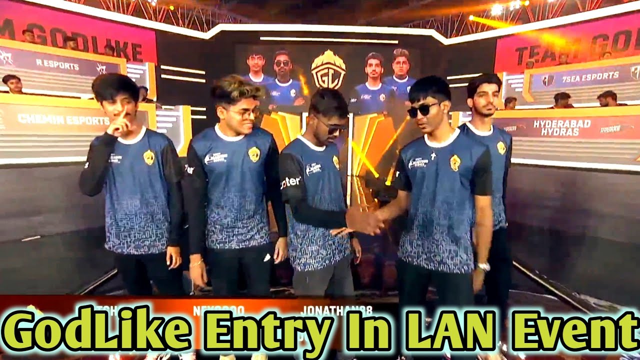 🇮🇳GODLIKE Entry in StarSports X Nodwin Gaming Lan Event 😍| Jonatha ...