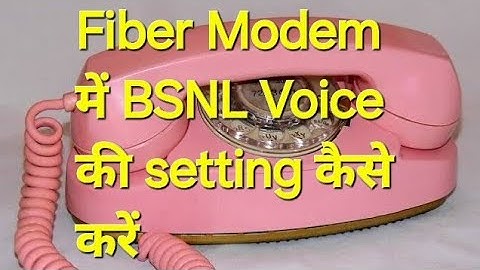 BSNL FTTH Voice Setting in Sharp vision ONU/ONT (Model No AS 341 DX)