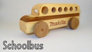 How To Make A Simple Wooden Toy Schoolbus Toys For Charity