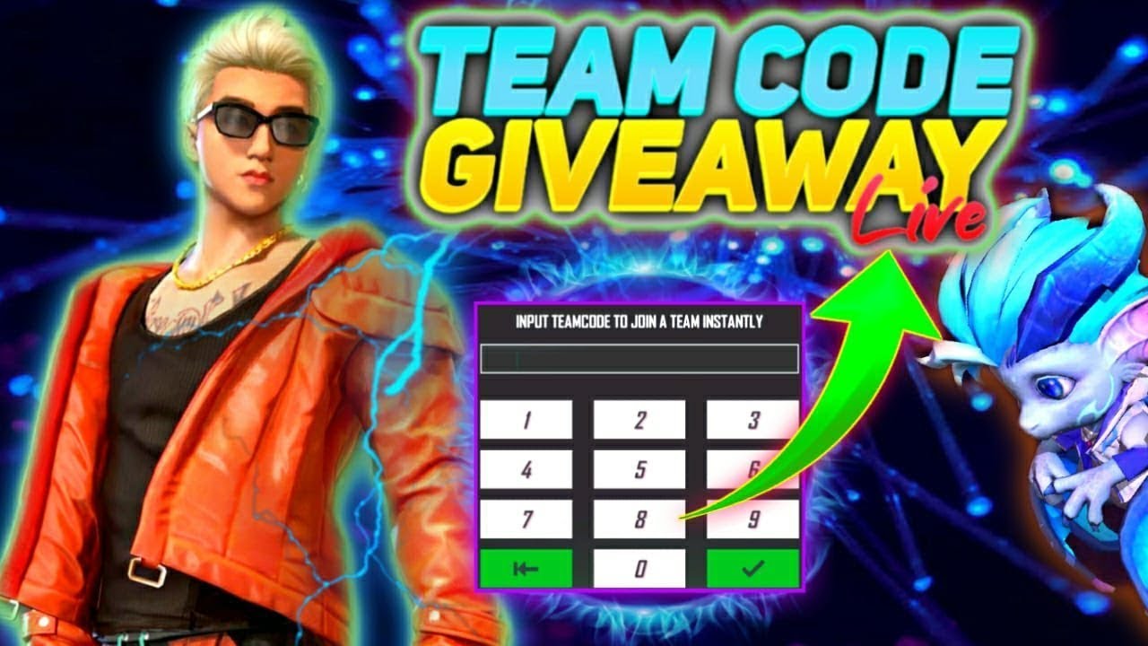 🔴FF Live Free Fire Live Stream Teamcode Giveaway 😂 Playing with ...