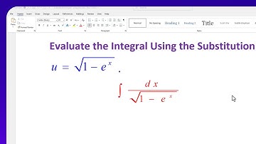 Evaluate the Integral Using the Substitution u = sqrt(1 - e^x)