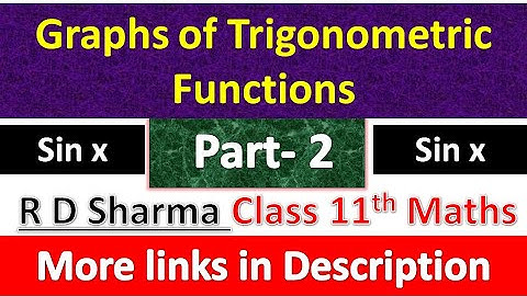 Graphs of Trigonometric Functions | Class 11th Maths R D Sharma Solution | Chapter 6 | Part 2