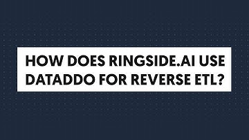 How does Ringside.ai use Dataddo for reverse ETL?