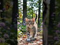 Kitten and butterfly