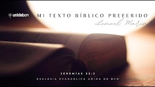 Lemuel Marín | Jeremías 33:3