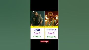 Jaat V/S Good Bad Ugly India Net Collection Day- 5 | #jaat #ajith #goodbadugly #sunnydeol #shorts