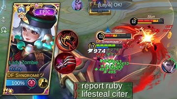 Gendong Satu Tim Pake Build Paling Kuat! Musuh Dibuat Gak Berkutik - Build Ruby Tersakit Dan Terkuat