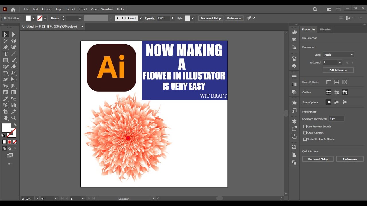 Adobe Color Flower HOW TO MAKE A FLOWER IN ADOBE ILLUSTATOR|| EASY WAY TO MAKE FLOWER|| by ...