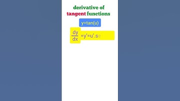 #derivative of #tangent #functions