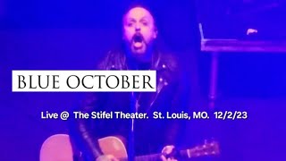 Blue October Live @ The Stifel Theater. Full Show. St. Louis, MO. 12/2/23