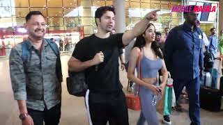 The Bawaal pair Varun Dhawan & Janhvi Kapoor arrive at the Airport- Watch It!