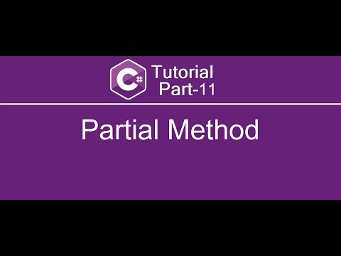 Partial Method in C# | C# Tutorial - Part 11