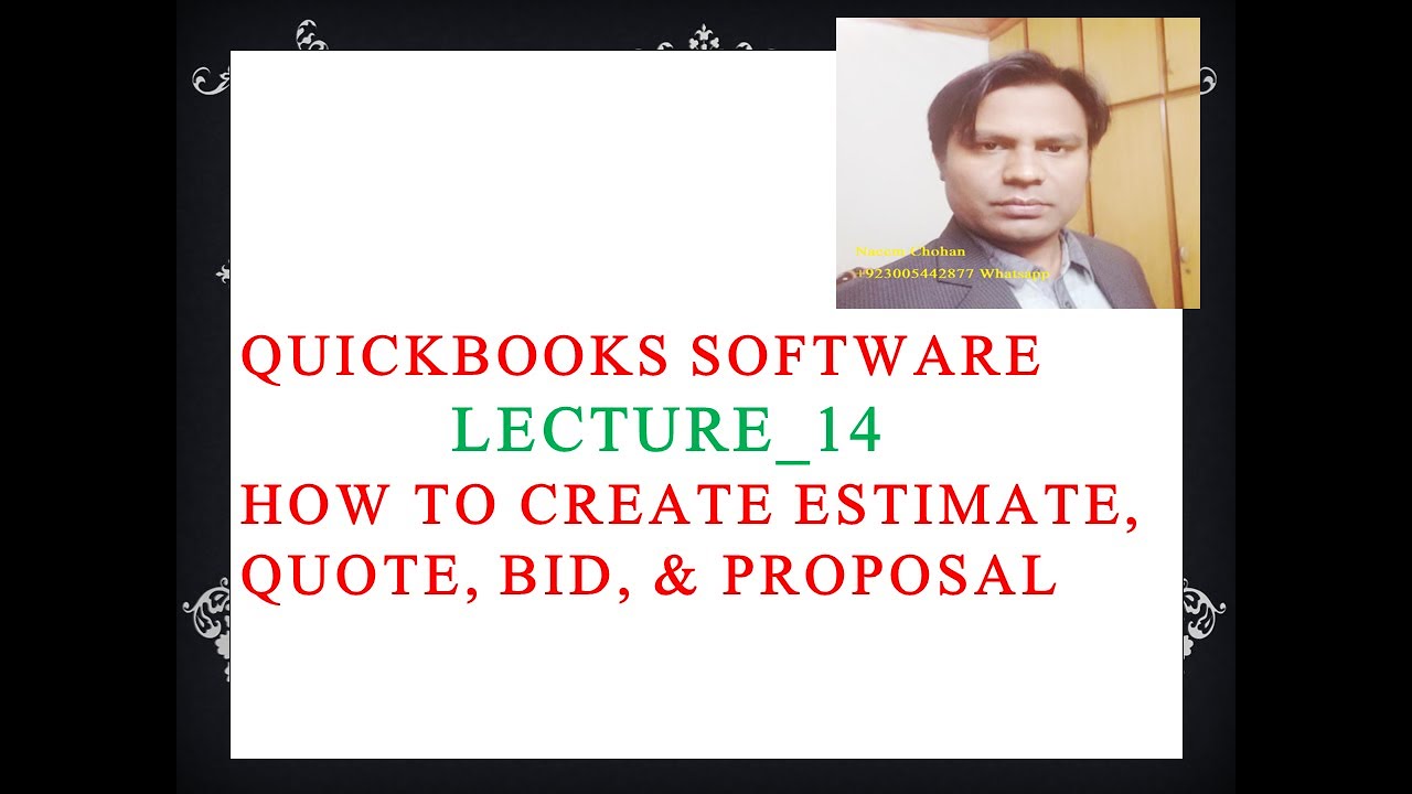 Quickbooks_ Lecture 14How to make/create Estimate/quote/bid and