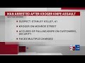 Man charge with brandishing knife in Kroger