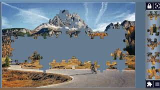 Amazing mountain landscape🧩 🌆⛰️🗻🏞️🚵🏻🧩😍 and cycling #jigsaw #jigsawpuzzlecraft #jigsawpuzzle  screenshot 4