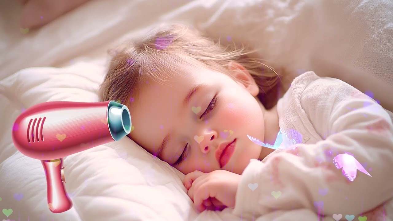 เสียงเครื่องเป่าผมสำหรับบำบัดการนอน | เสียงไดร์เป่าผมช่วยทารกหลับ 👶💤 หยุดโคลิค | White Noise จอมืด