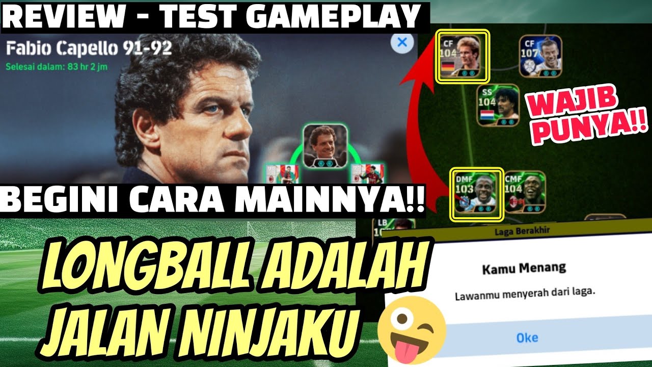 AUTO WIN WITH FABIO CAPELLO - MANAGER LINK UP META OP TERBARU !! WAJIB PUNYA | EFOOTBALL 2026 v5.0.2