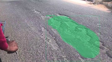 Pothole Detection Via Mask RCNN Frame Rate 22 HD quality
