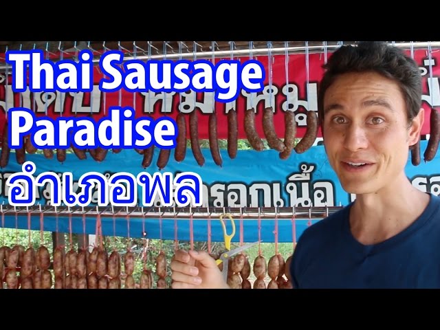 Thai Sausage Feast (ไส้กรอกอีสาน) in Amphoe Phon (อำเภอพล) | Mark Wiens