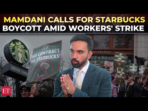 ‘No contract, no coffee!’: Mamdani calls for Starbucks boycott as union workers strike nationwide