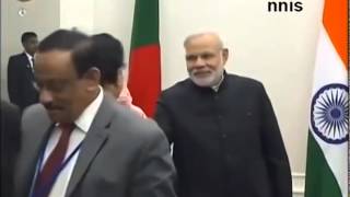 AFTER SPEECH IN UN ASSEMBLY PM MODI MEETS PM SHEIKH HASINA