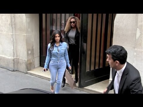 Kim Kardashian and Serena Williams shopping at Alaia Store in paris