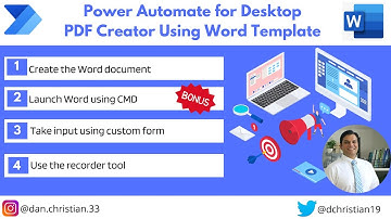 Power Automate for Desktop PDF Creator Using Word Template