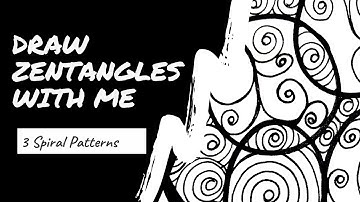 Easy Zentangle Patterns #9- MEDITATIVE DRAWING WITH SPIRALS