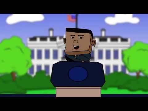 Obama kills a creeper in Minecraft - YouTube