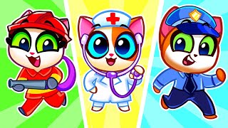 Fire Girl, Police Girl And Doctor Girl 🚨💊 Learn Jobs with Purr-Purr Stories