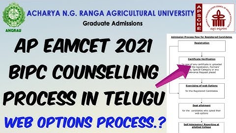 AP EAMCET 2021 BIPC Counselling Process in Telugu//ANGRAU 2021 Counselling Process- Web options,Fee.