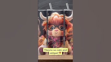 MidJourney AI Art Baby Highland Cow Tumbler Wrap