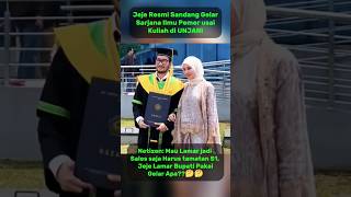 Akhirnya Jeje Sandang Gelar Sarjana Ilmu Pemer #jejegovinda #syahnaz #artist #shortvideo #videoviral