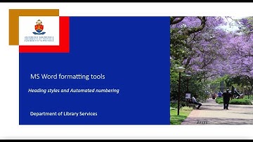 MS Word: How-to use heading styles and automated numbering