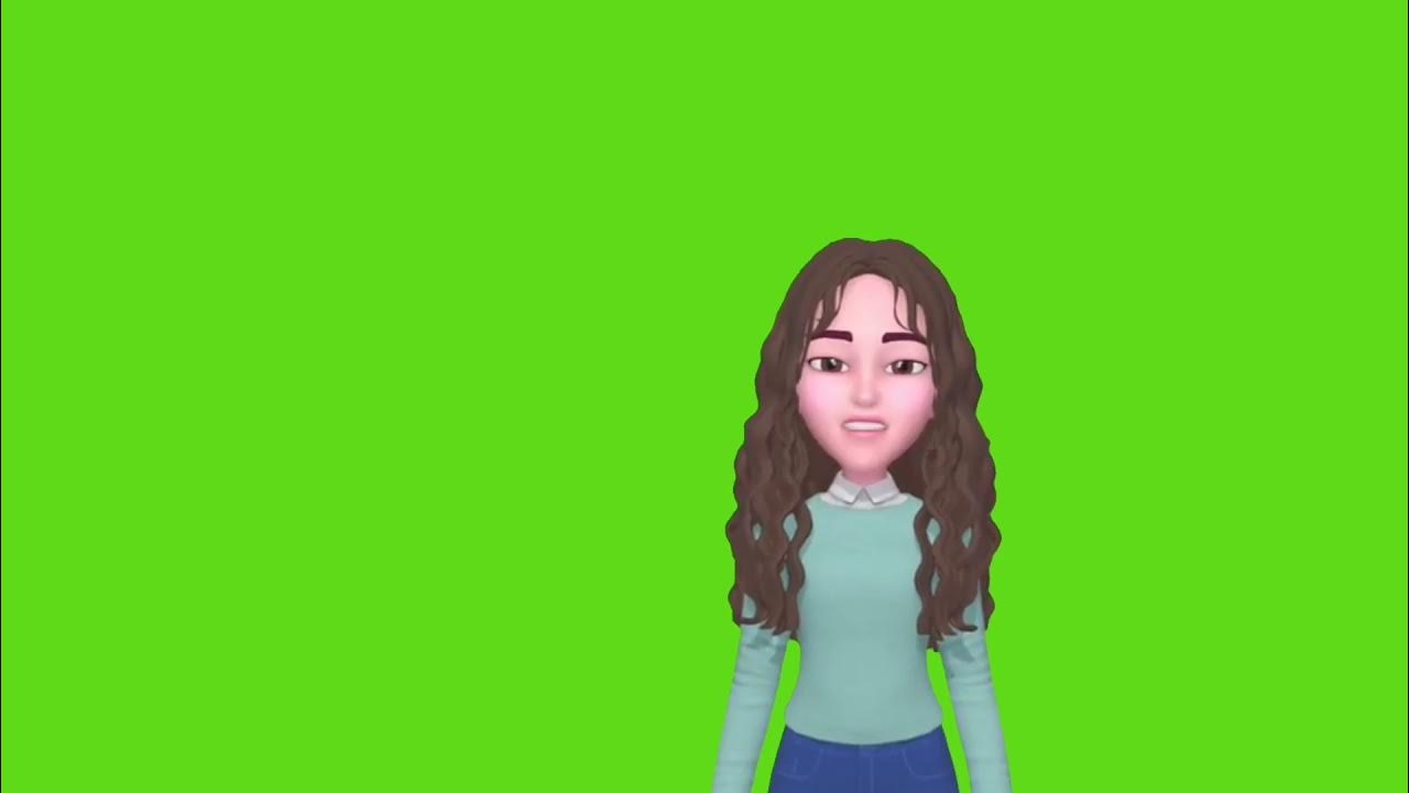 animated cartoon - green screen - girl talking - girl Explain ing - cartoon  cartoon talking girl - YouTube