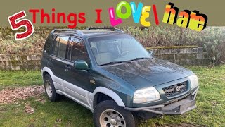 5 Things I Love/Hate About My Suzuki Grand Vitara