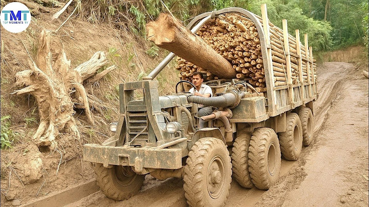 Extremely dangerous monster wood truck driving skills | climbing | heavy load #231
