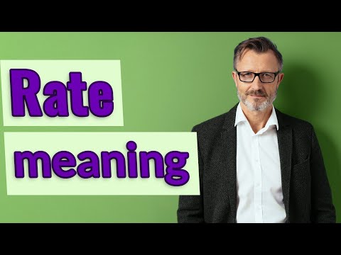 Rate | Meaning of rate