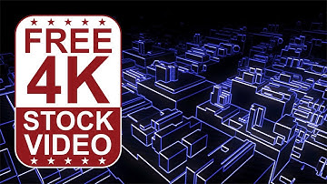 Free Stock Videos – abstract animated hitech digital buildings and particles